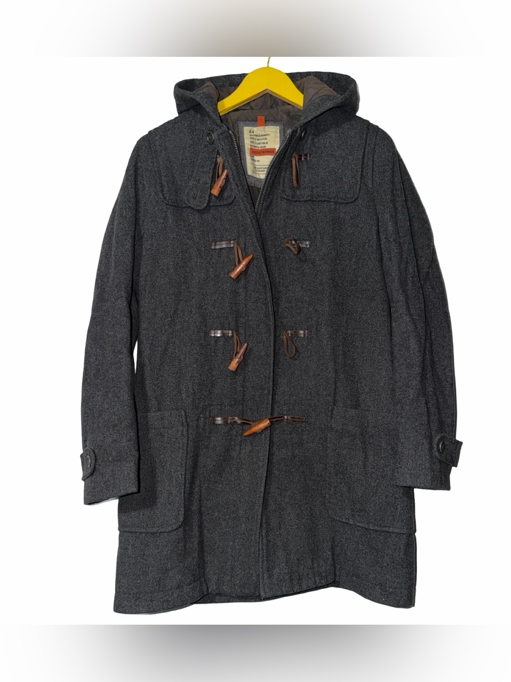 Abercrombie Wool Duffle Coat Vintage Small Grey